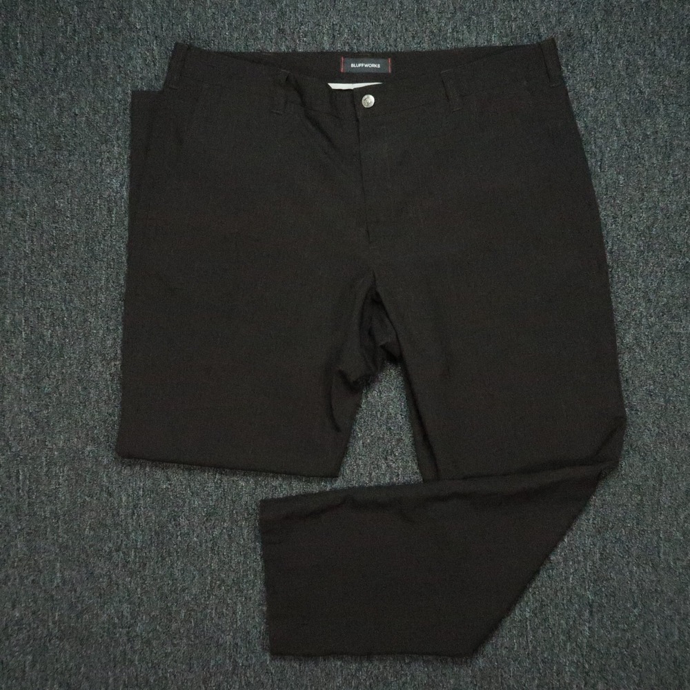 Bluffworks Pants Mens 40x32 Gray Original Relaxed Fit Straight Trouser